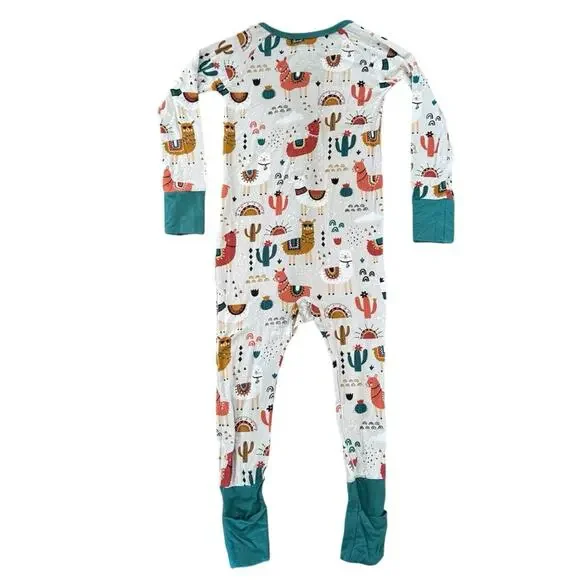 Little Sleepies Llama Love Zippy Pajamas Bamboo Size 18-24 Months - Picture 7 of 7